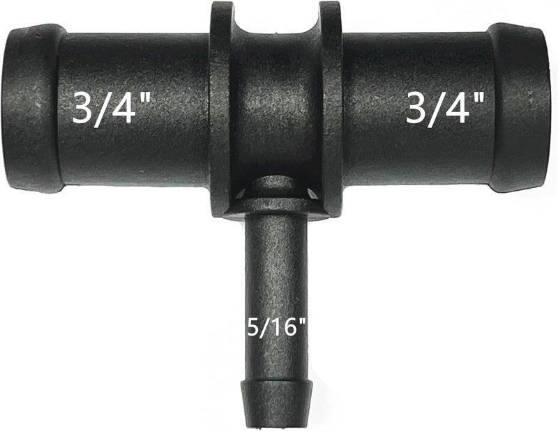 FEEDUN 3/4"-3/4"-5/16",Radiator Coolant Hose 3 Way Connector,Heater T-Joint Diverter,Water Pipe Splitter Repair Kit for Mercedes-Benz BMW Audi Volkswagen Chevrolet Volvo Buick Ford Toyota Honda,19mm-19mm-8mm - Image 1